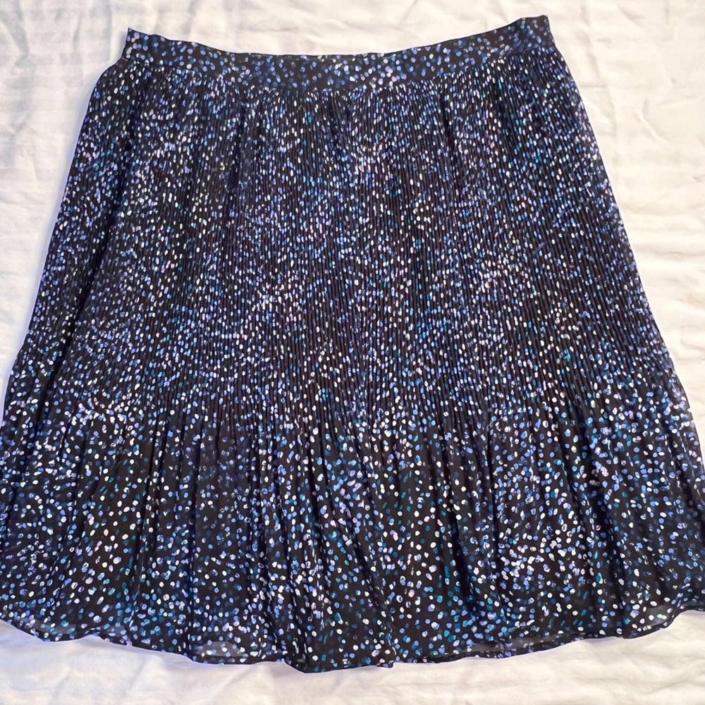 NWT Banana Republic Black Blue Dot Skirt Sz 0P